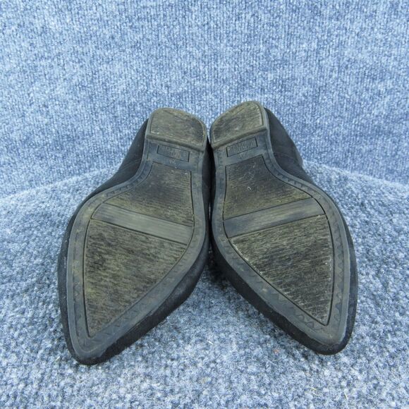 Time And Tru Women Flat Shoes Size 7.5 Medium Black Fabric Slip On - Picture 9 of 9